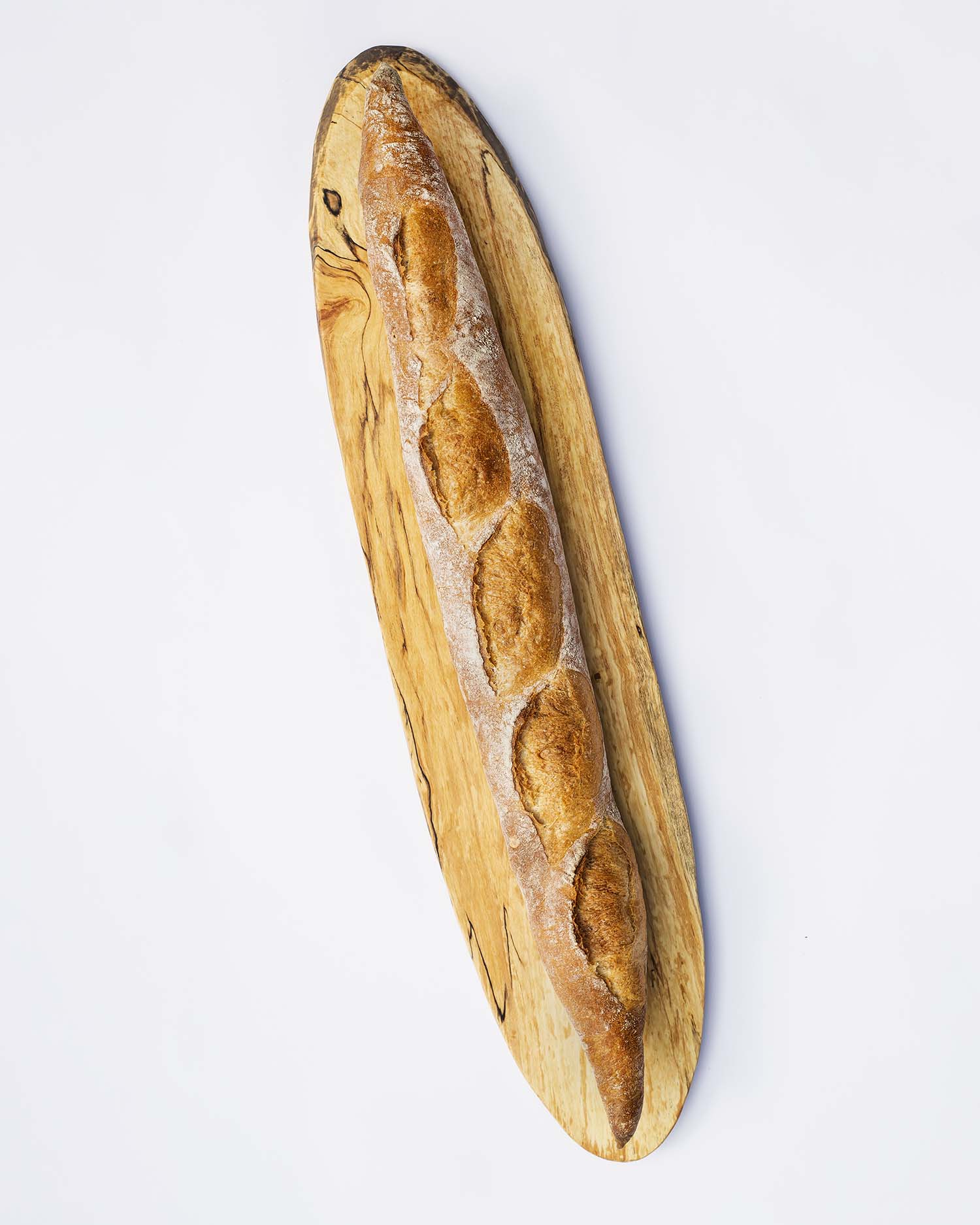 18" spalted maple baguette board by spencer peterman