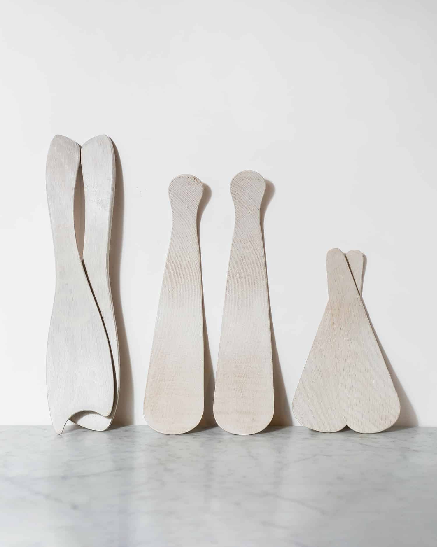 white pearl salad tossers by spencer peterman
