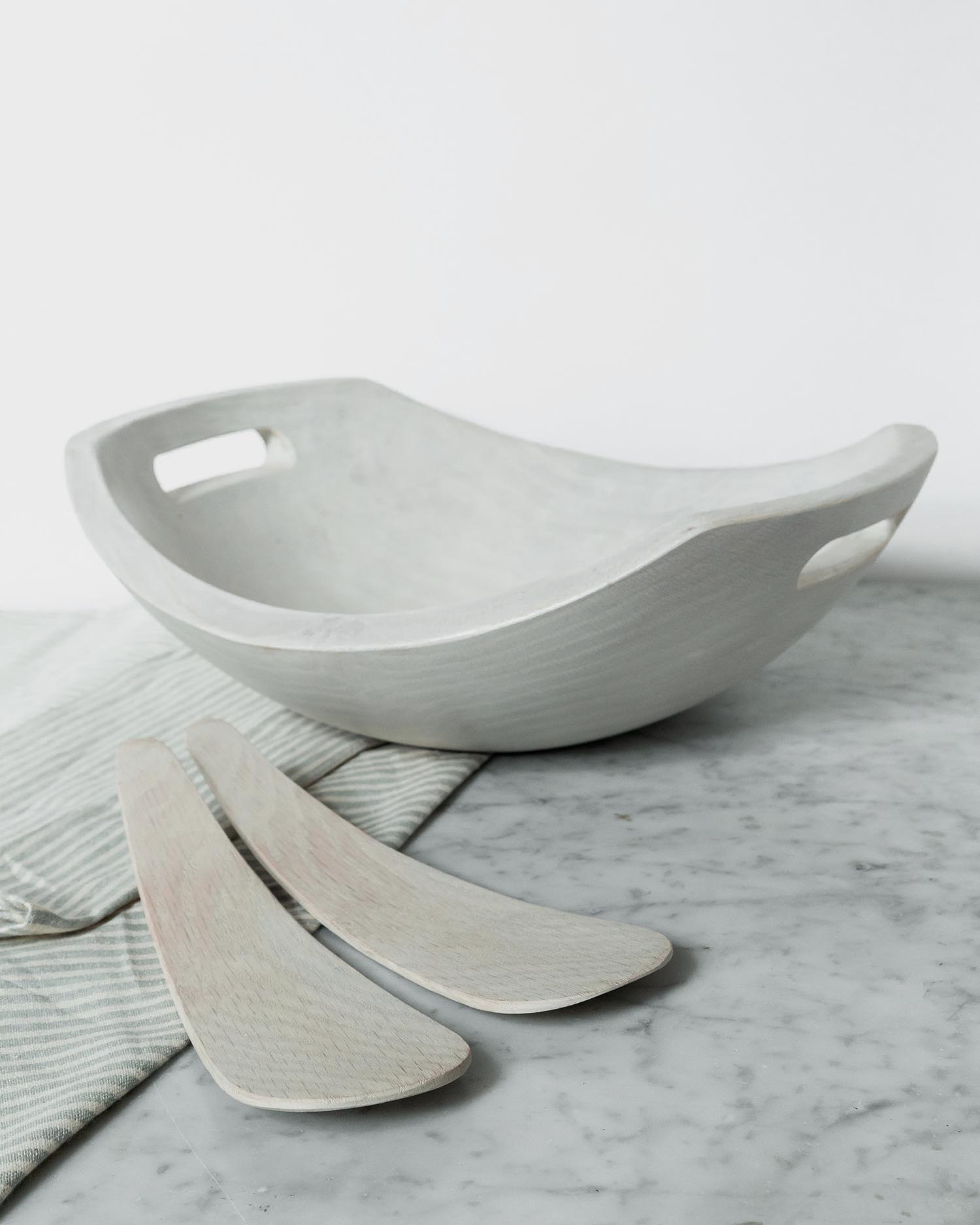 white pearl salad tossers harvest bowl sustainable mothers day gift