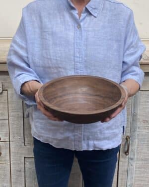 Small Black Walnut Round Wooden Bowl (10")