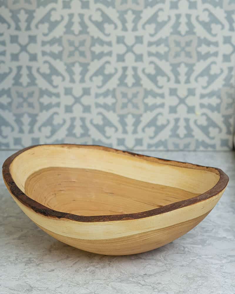 Live Edge Cherry Wood Bowl (13")