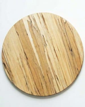 Extra-Large, Spalted Maple Round Wooden Cutting Board (20”)