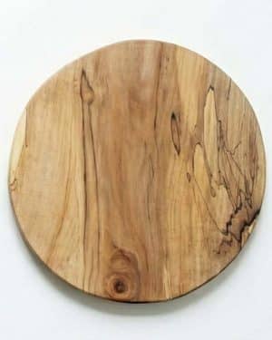 Medium, Spalted Maple Round Wooden Cutting Board (10”)