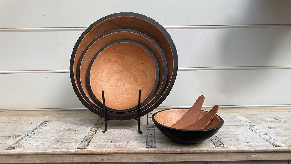 Cherry wood bowls by Spencer Peterman